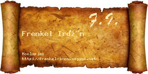 Frenkel Irén névjegykártya
